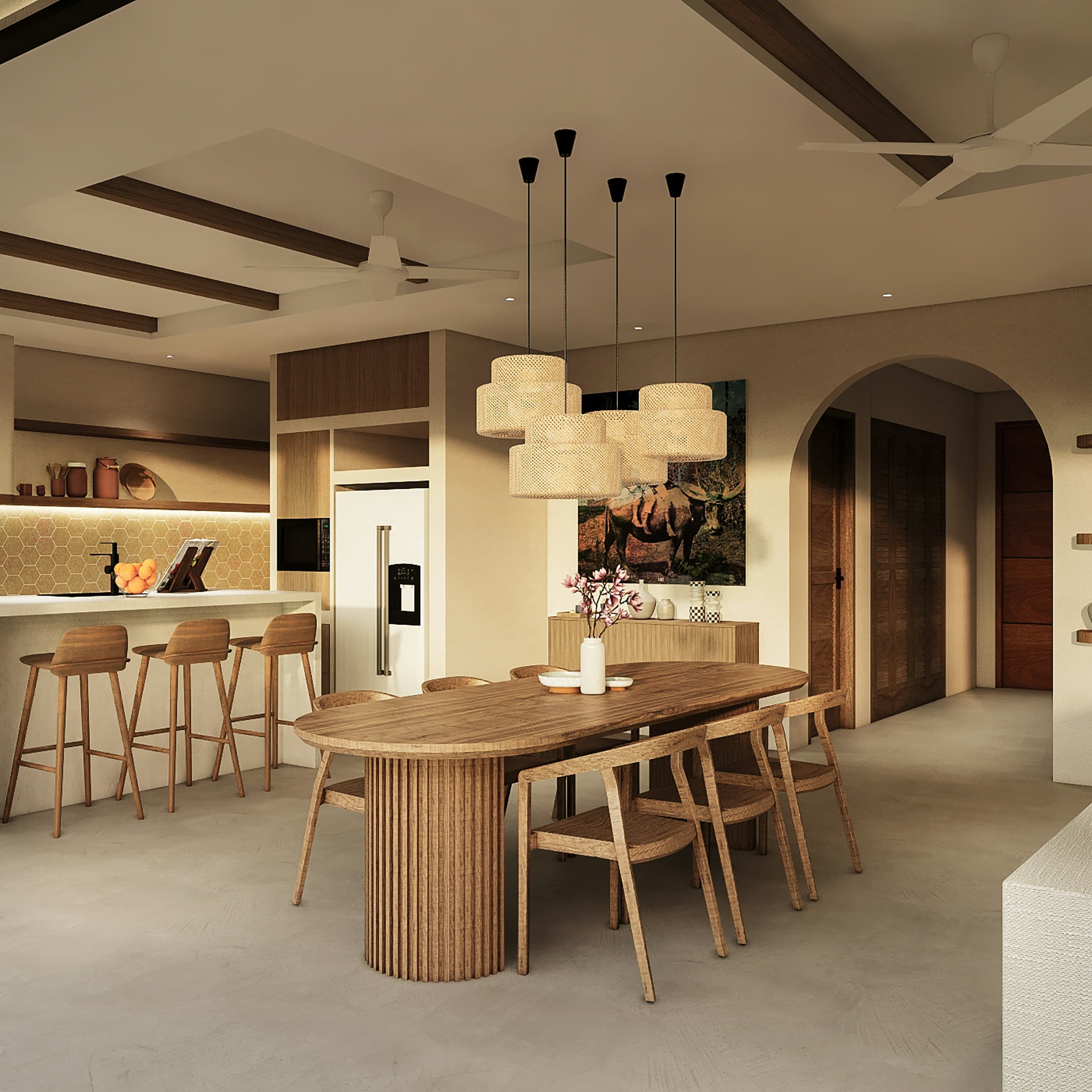 Clean modern kitchen interior
